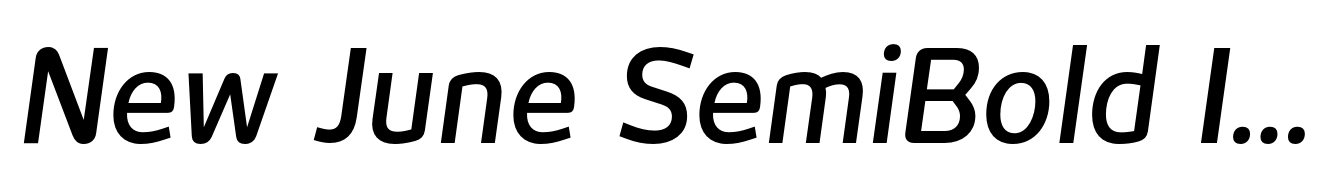 New June SemiBold Italic